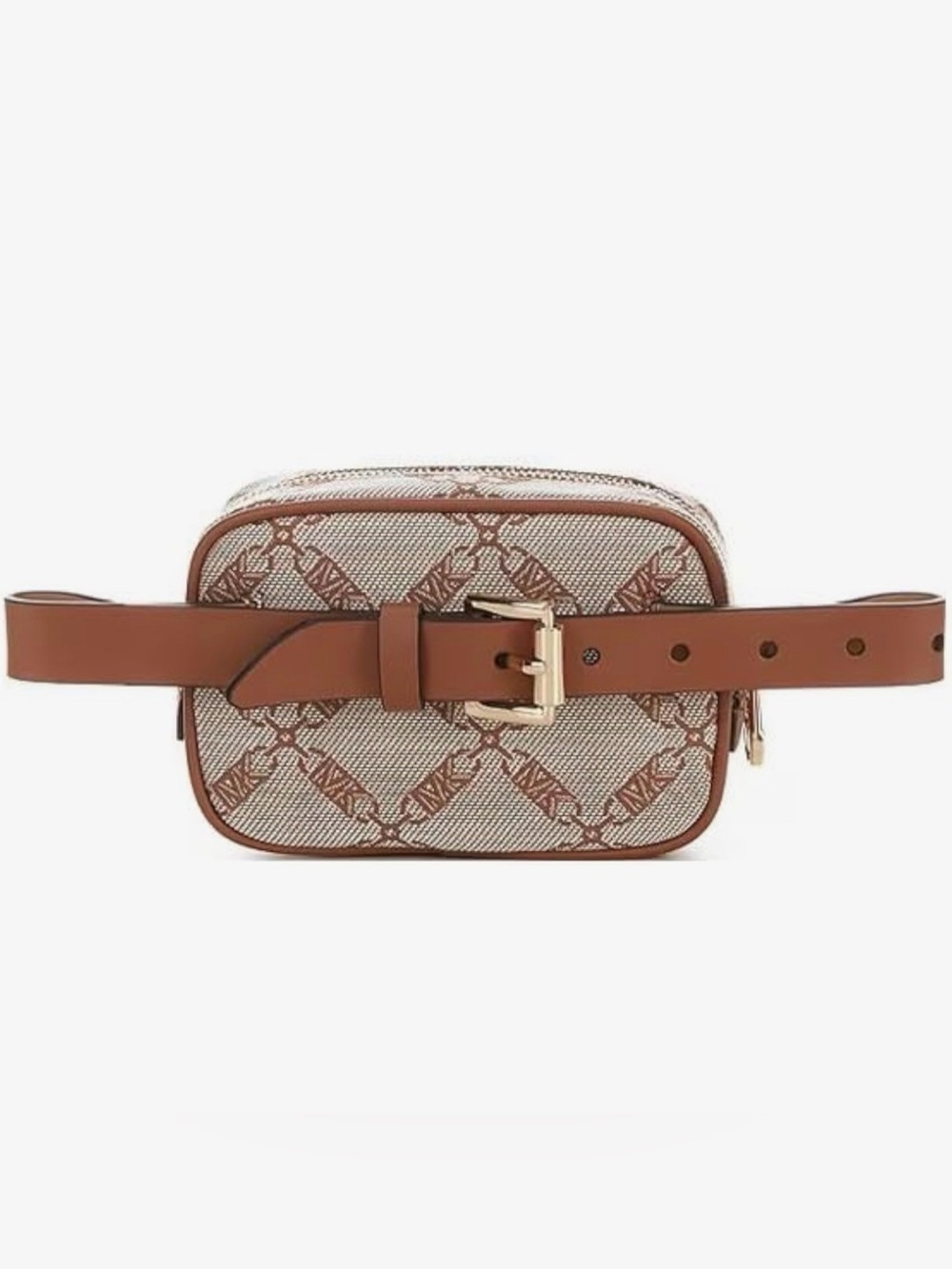 Michael Kors Signature MK Logo Jacquard Belt Bag in S/M - Picture 2 of 5